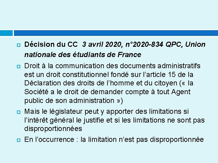  Décision du CC 3 avril 2020, n° 2020 -834 QPC, Union nationale des