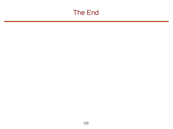 The End 105 