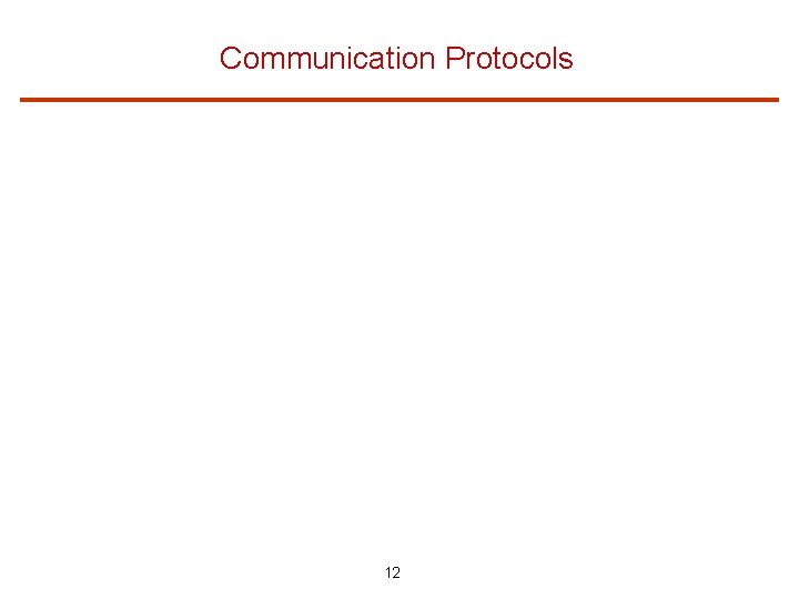 Communication Protocols 12 