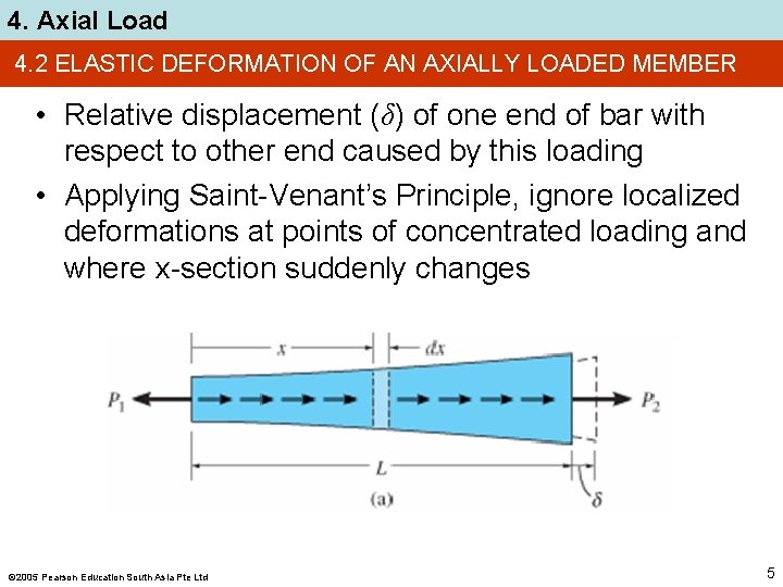 4. Axial Load 4. 2 ELASTIC DEFORMATION OF AN AXIALLY LOADED MEMBER • Relative