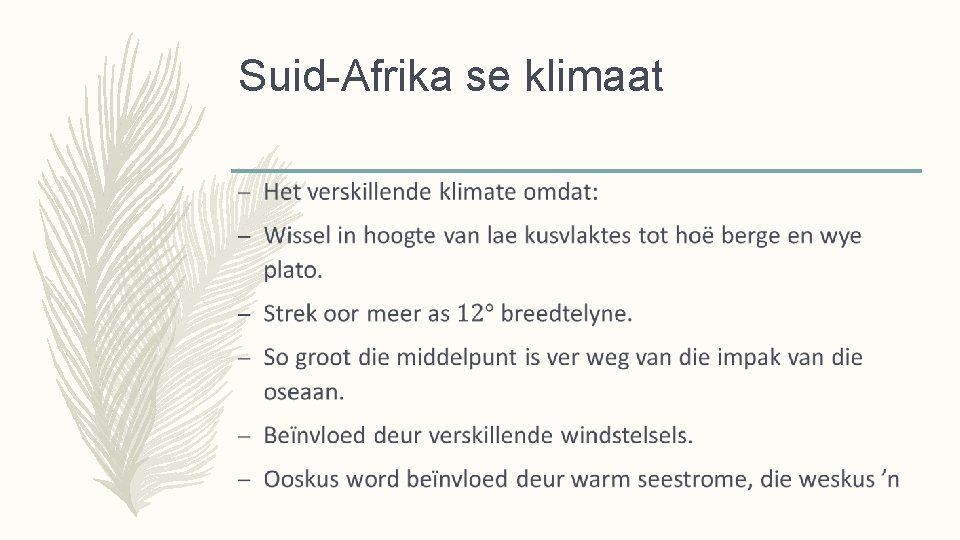 Suid-Afrika se klimaat – 