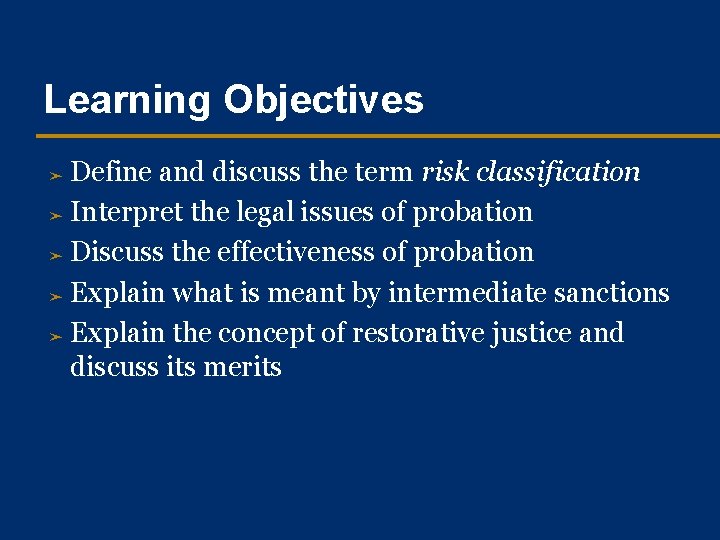 Learning Objectives Define and discuss the term risk classification ➤ Interpret the legal issues