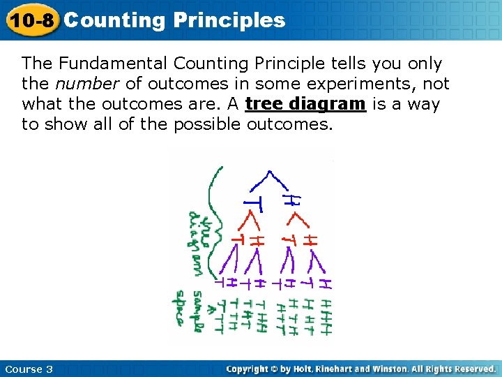 10 -8 Counting Principles The Fundamental Counting Principle tells you only the number of