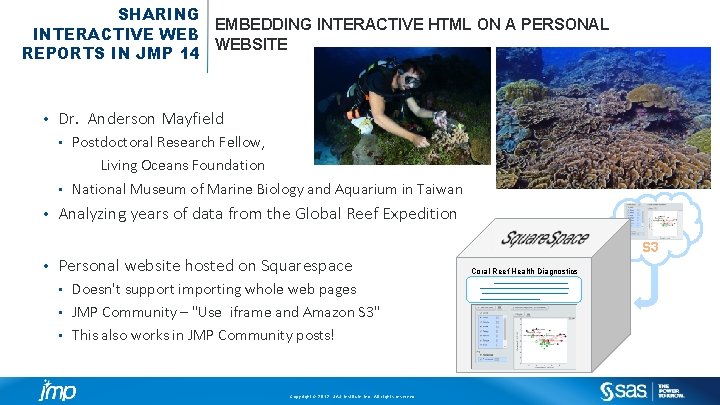 SHARING EMBEDDING INTERACTIVE HTML ON A PERSONAL INTERACTIVE WEBSITE REPORTS IN JMP 14 •