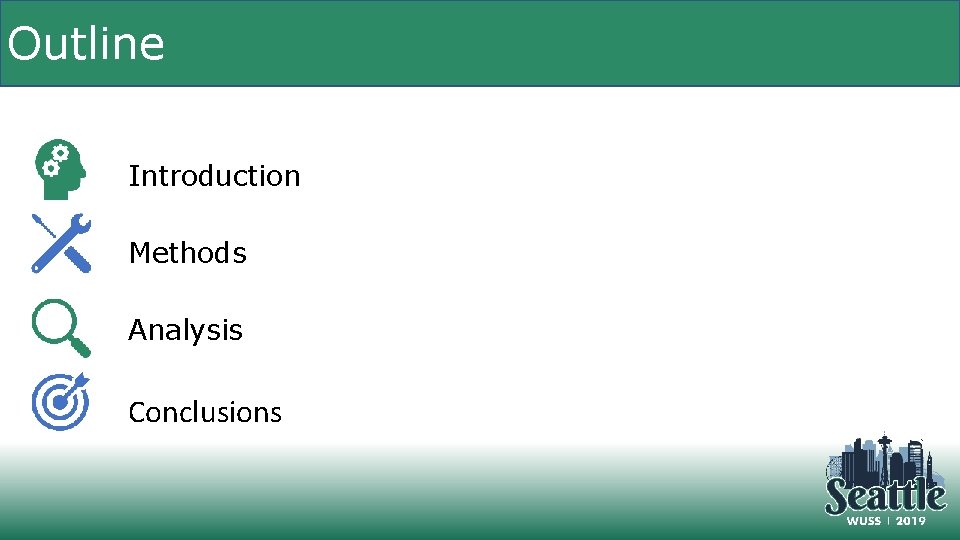 Outline Introduction Methods Analysis Conclusions 