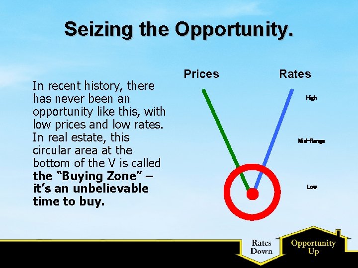 Seizing the Opportunity. In recent history, there has never been an opportunity like this,