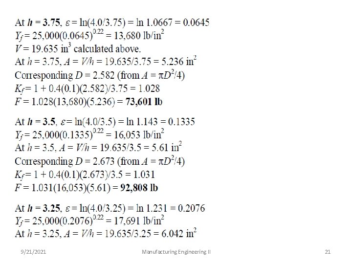 9/21/2021 Manufacturing Engineering II 21 