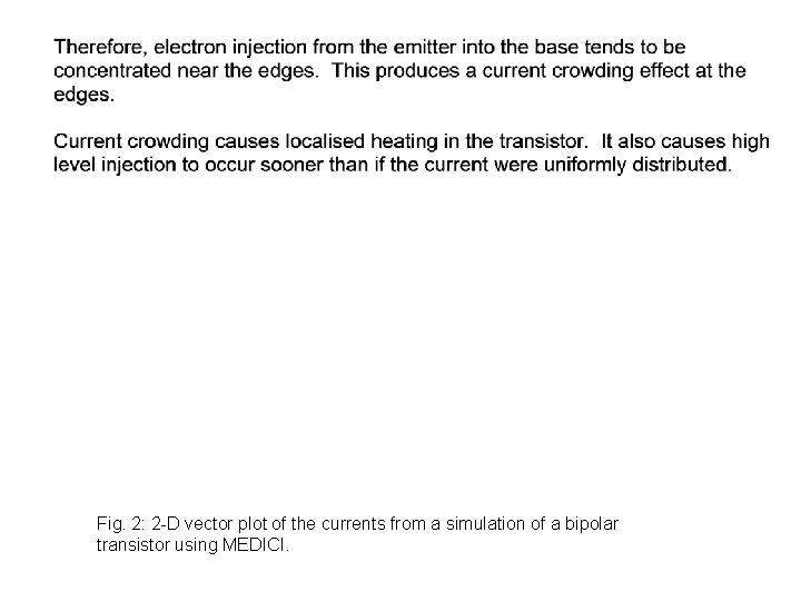 Fig. 2: 2 -D vector plot of the currents from a simulation of a