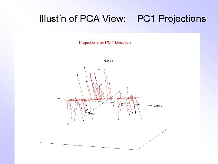 Illust’n of PCA View: PC 1 Projections 