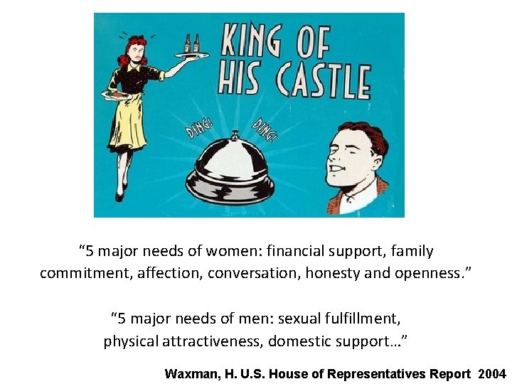 “ 5 major needs of women: financial support, family commitment, affection, conversation, honesty and “ 5 major needs of women: financial support, family commitment, affection, conversation, honesty and