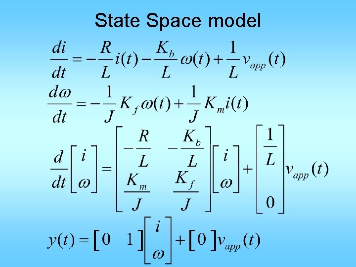 State Space model 