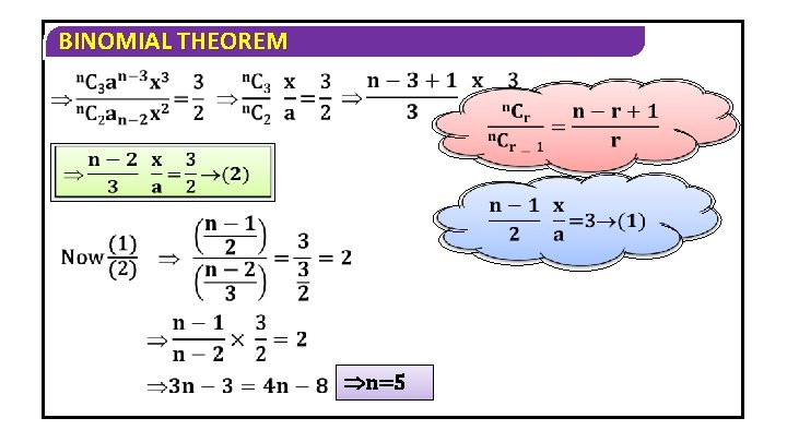 BINOMIAL THEOREM n=5 