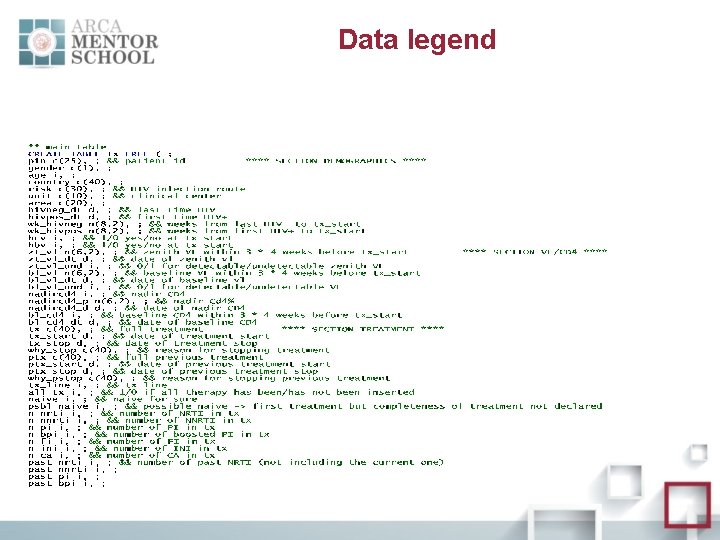 Data legend 