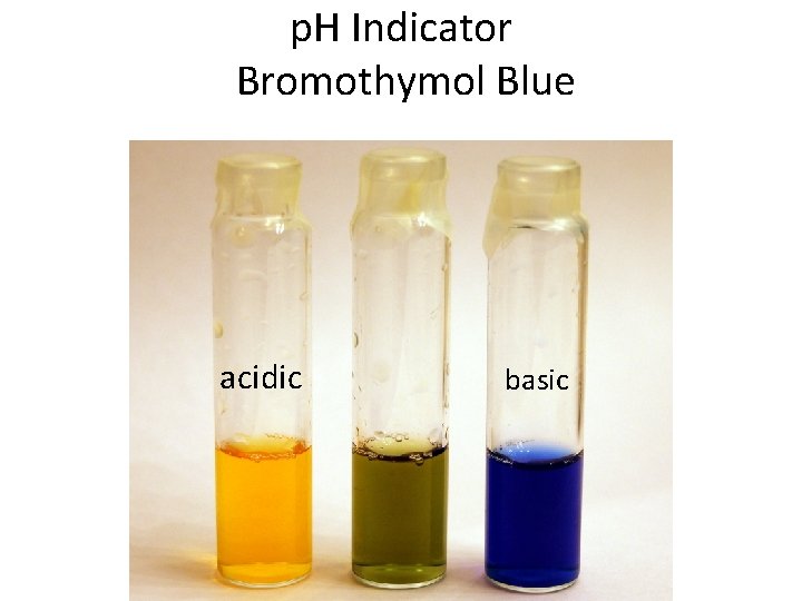 p. H Indicator Bromothymol Blue acidic basic 