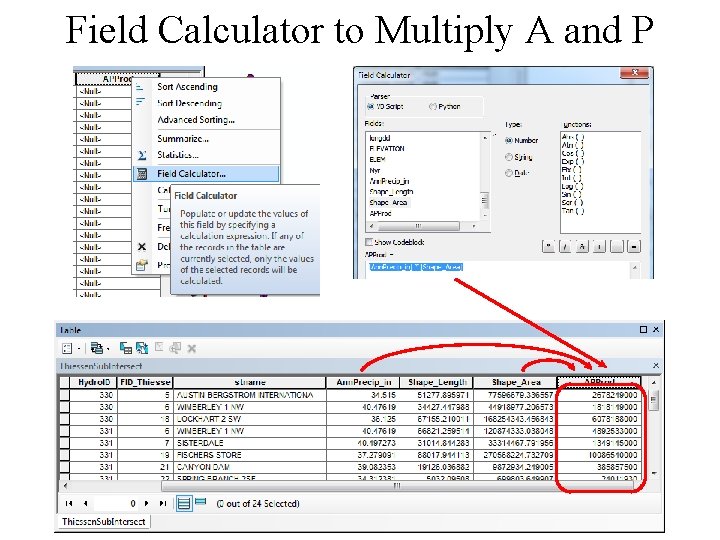 Field Calculator to Multiply A and P 