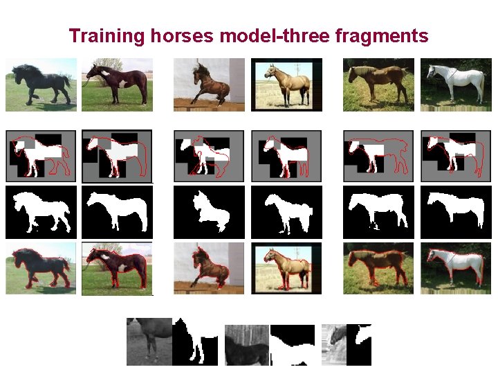 Training horses model-three fragments 
