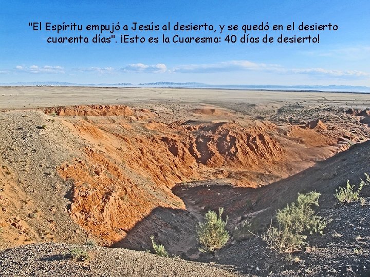 "El Espíritu empujó a Jesús al desierto, y se quedó en el desierto cuarenta