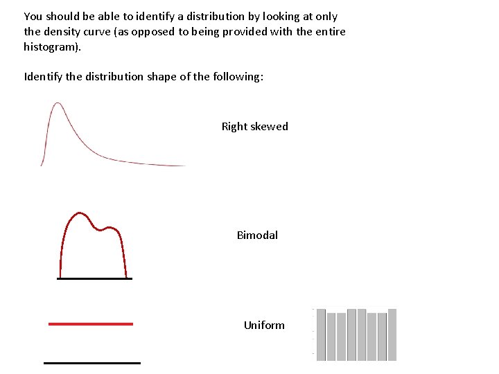 You should be able to identify a distribution by looking at only the density
