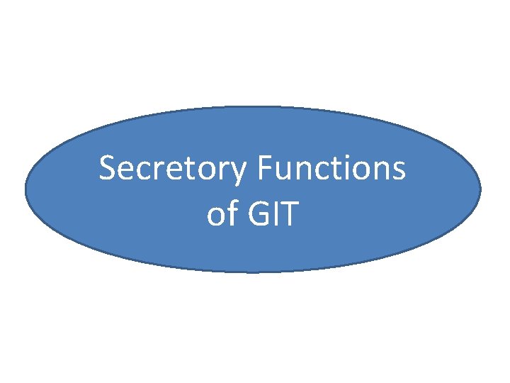Secretory Functions of GIT 
