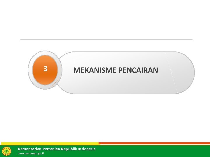 3 1 2 MEKANISME PENCAIRAN 3 13 13 Kementerian Pertanian Republik Indonesia www. pertanian.