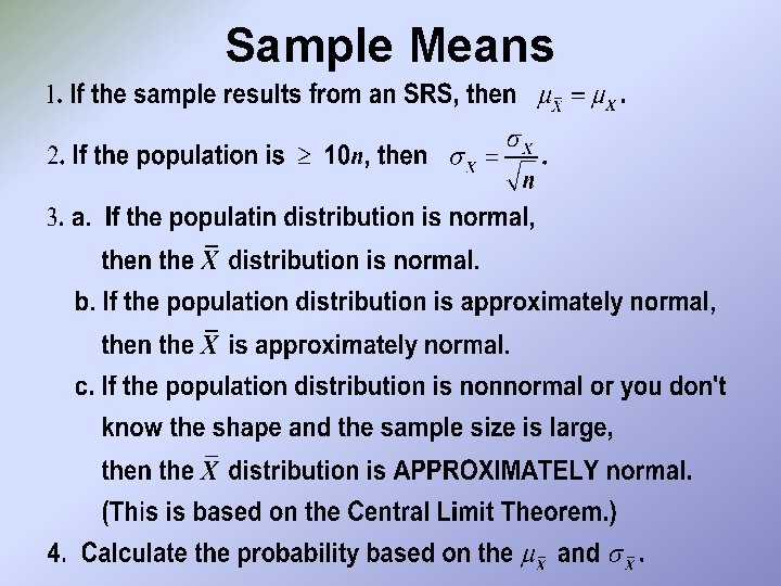 Sample Means 