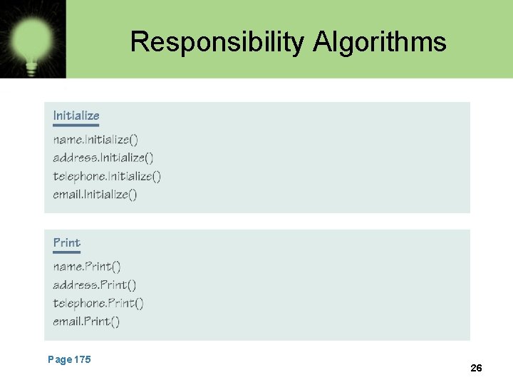 Responsibility Algorithms Page 175 26 Responsibility Algorithms Page 175 26