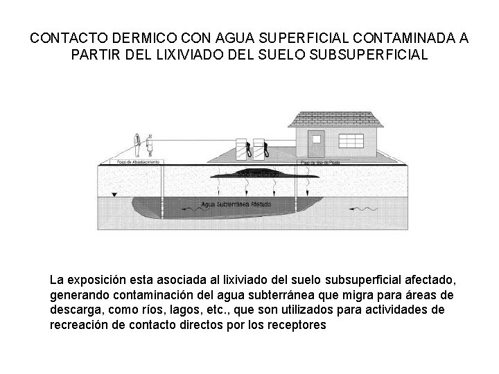 CONTACTO DERMICO CON AGUA SUPERFICIAL CONTAMINADA A PARTIR DEL LIXIVIADO DEL SUELO SUBSUPERFICIAL La
