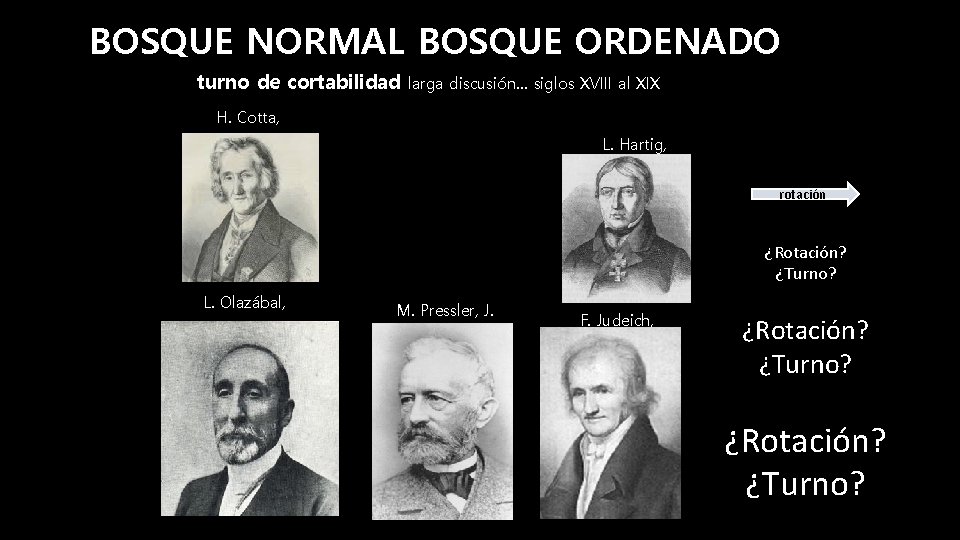 BOSQUE NORMAL BOSQUE ORDENADO turno de cortabilidad larga discusión… siglos XVIII al XIX H.