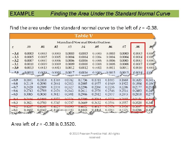The Normal Distribution 2010 Pearson Prentice Hall All