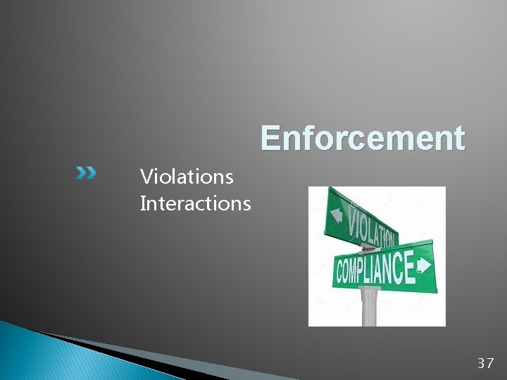 Enforcement Violations Interactions 37 