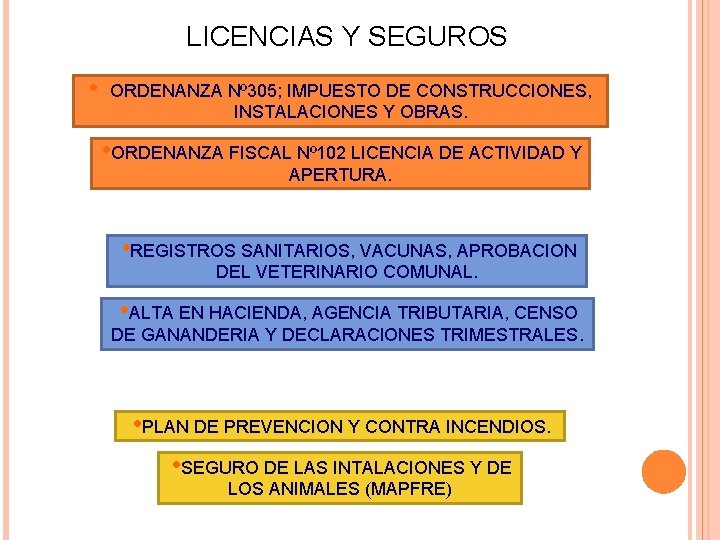 LICENCIAS Y SEGUROS • ORDENANZA Nº 305; IMPUESTO DE CONSTRUCCIONES, INSTALACIONES Y OBRAS. •