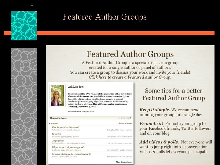 Featured Author Groups 