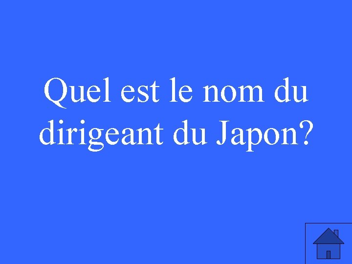 Quel est le nom du dirigeant du Japon? Quel est le nom du dirigeant du Japon?