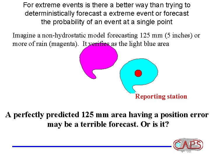 For extreme events is there a better way than trying to deterministically forecast a