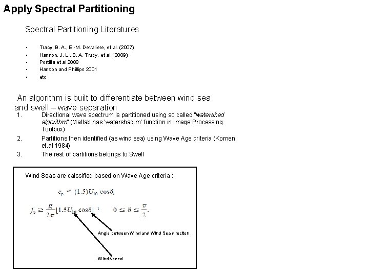 Apply Spectral Partitioning Literatures • • • Tracy, B. A. , E. -M. Devaliere,