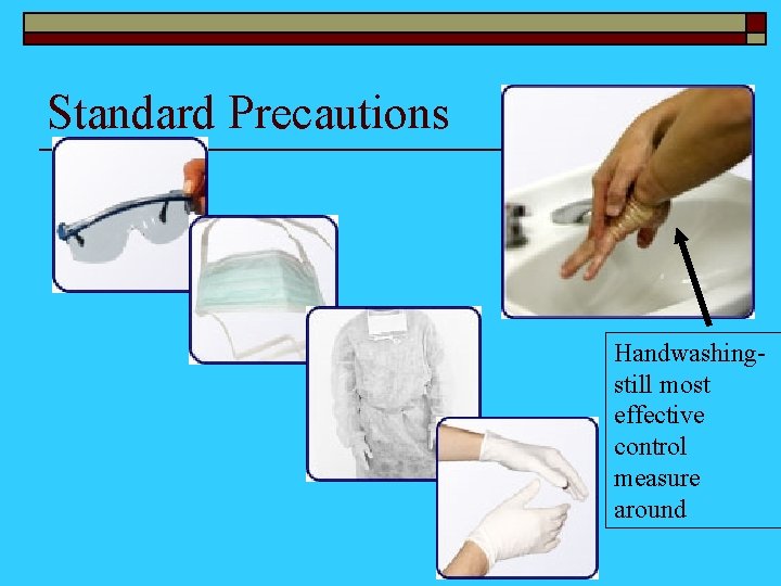 Standard Precautions Handwashingstill most effective control measure around 