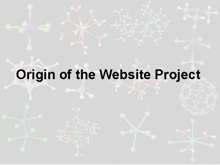 Origin of the Website Project 