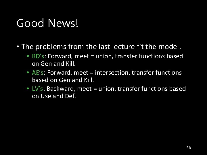 Good News! • The problems from the last lecture fit the model. • RD’s: