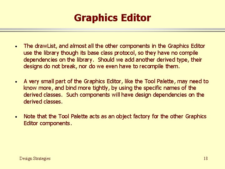 Graphics Editor · The draw. List, and almost all the other components in the