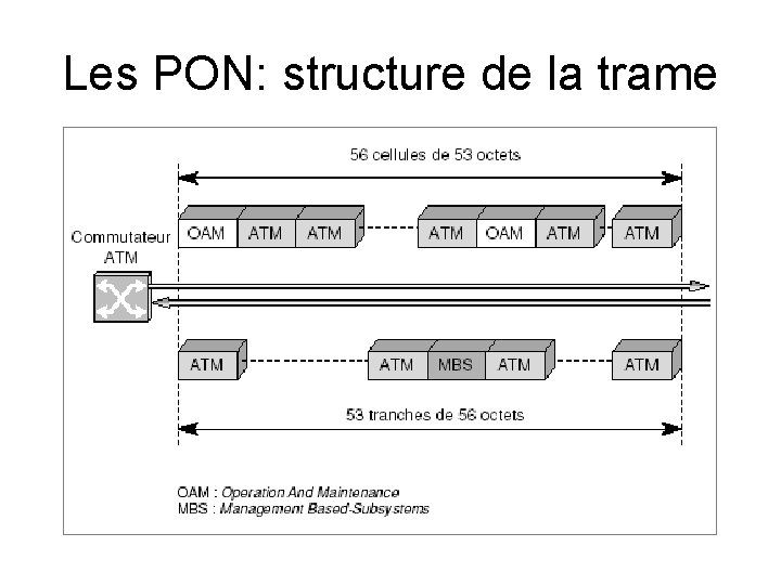 Les PON: structure de la trame 