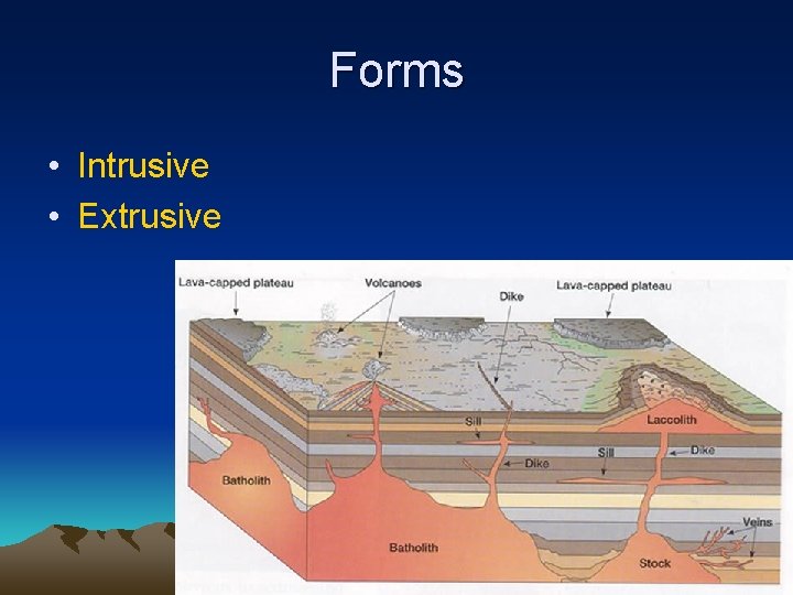Forms • Intrusive • Extrusive 