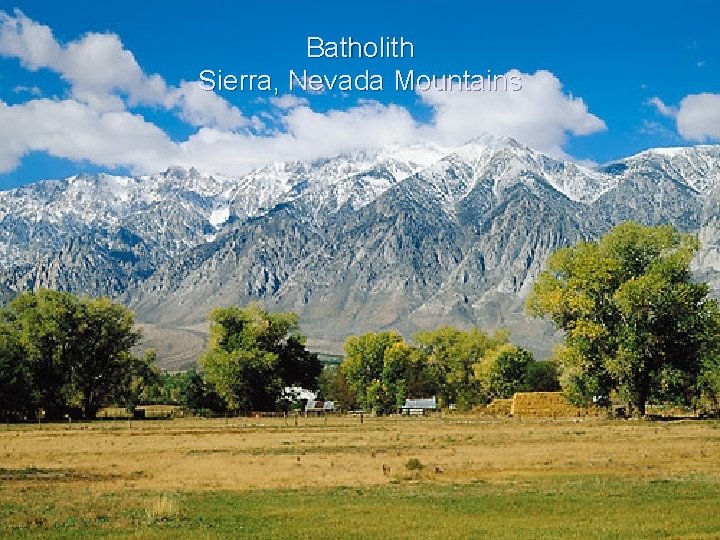 Batholith Sierra, Nevada Mountains 
