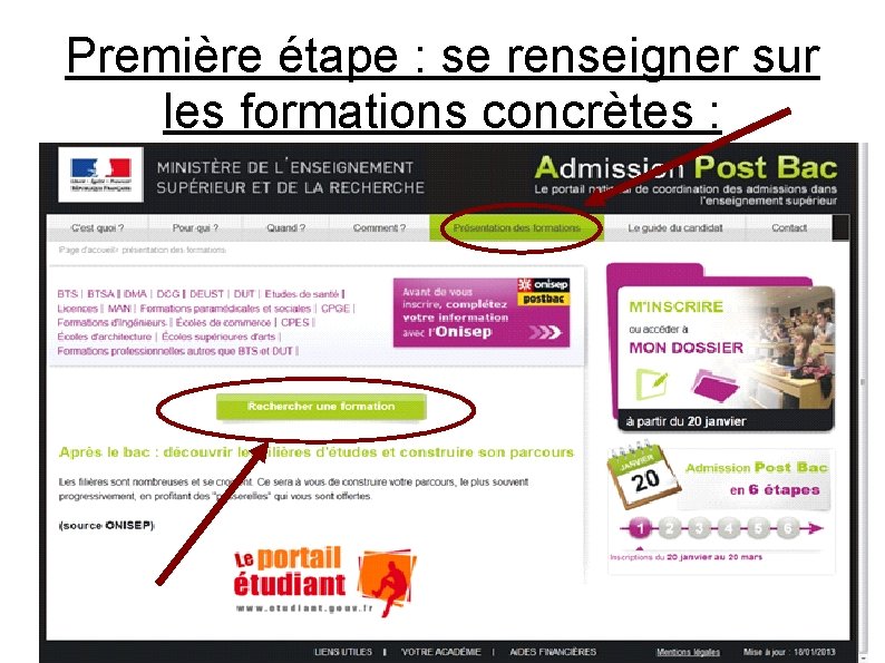 Première étape : se renseigner sur les formations concrètes : 