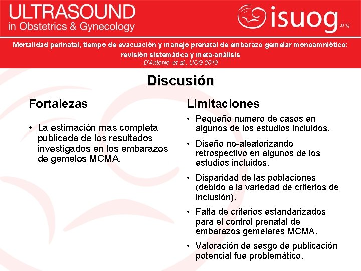 Mortalidad perinatal, tiempo de evacuación y manejo prenatal de embarazo gemelar monoamniótico: revisión sistemática