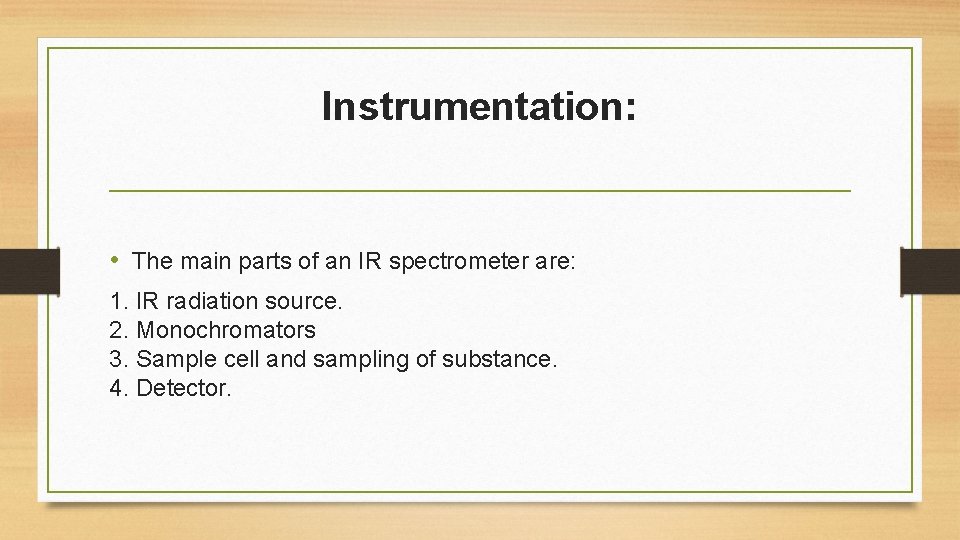 IR Spectroscopy Part 2 Analytical chemistry III B
