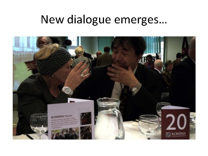 New dialogue emerges… 