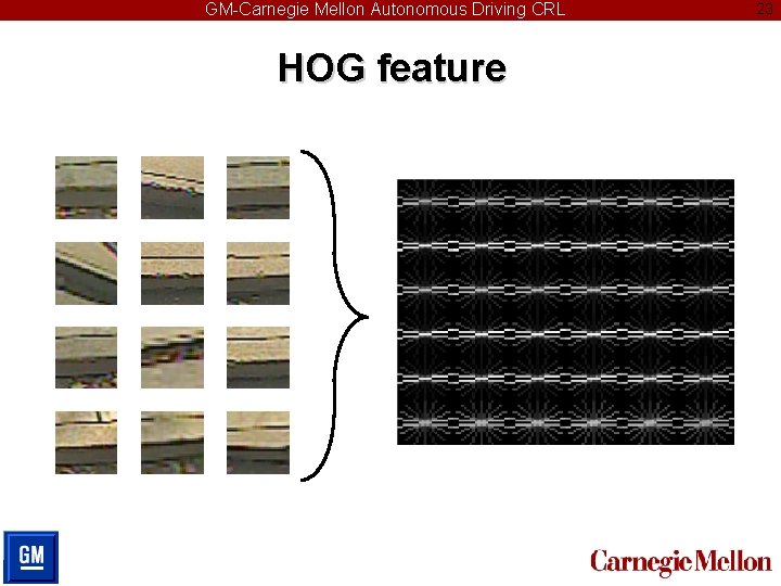 GM-Carnegie Mellon Autonomous Driving CRL HOG feature 23 
