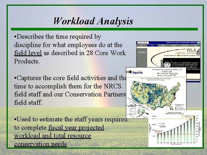 Workload Analysis • Describes the time required by discipline for what employees do at