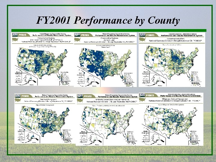 FY 2001 Performance by County 