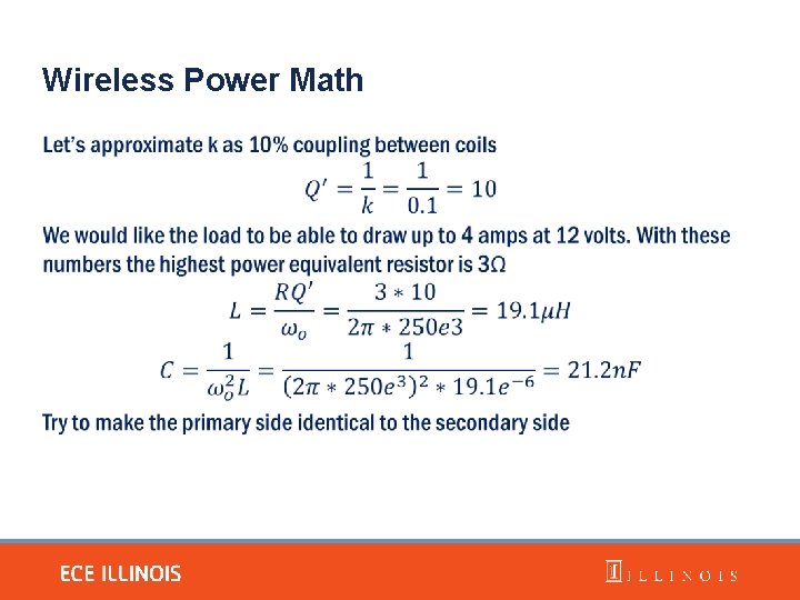 Wireless Power Math 